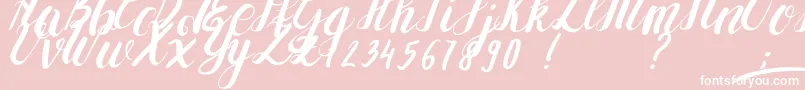 fuente YolLoy1 – Fuentes Blancas Sobre Fondo Rosa