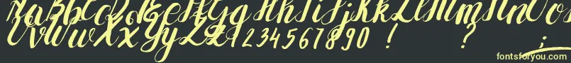 YolLoy1 Font – Yellow Fonts on Black Background