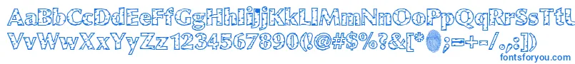 WhiteBirch Font – Blue Fonts on White Background
