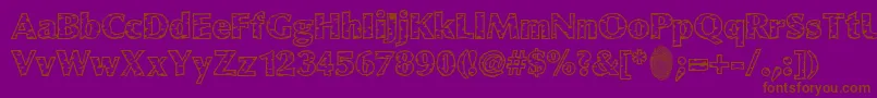 WhiteBirch Font – Brown Fonts on Purple Background