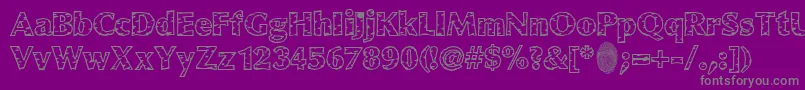 WhiteBirch-Schriftart – Graue Schriften auf violettem Hintergrund