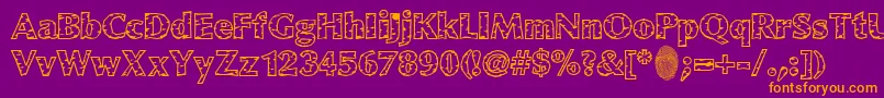 WhiteBirch Font – Orange Fonts on Purple Background