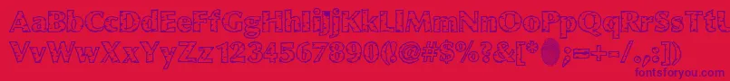 WhiteBirch Font – Purple Fonts on Red Background