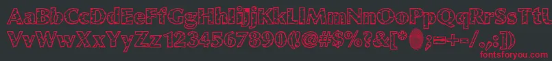 WhiteBirch Font – Red Fonts on Black Background