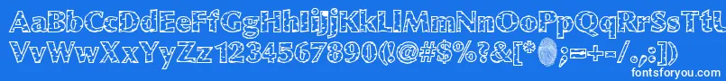 WhiteBirch Font – White Fonts on Blue Background