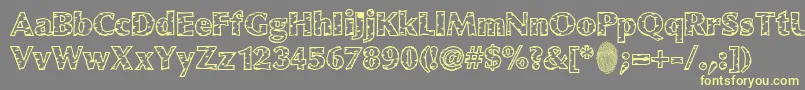 WhiteBirch Font – Yellow Fonts on Gray Background