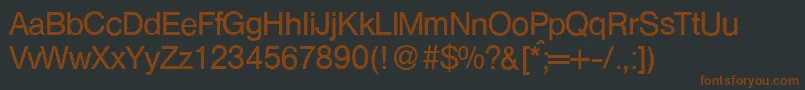 Шрифт HegelRegular – коричневые шрифты на чёрном фоне