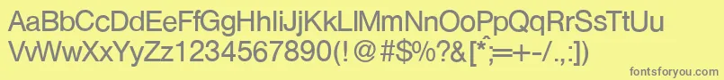 HegelRegular Font – Gray Fonts on Yellow Background