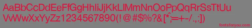 HegelRegular Font – Red Fonts on Gray Background