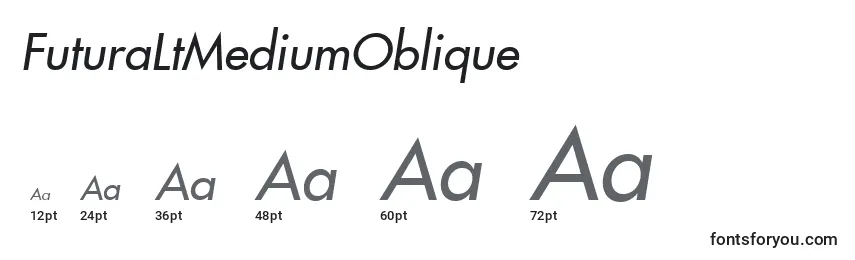 Размеры шрифта FuturaLtMediumOblique