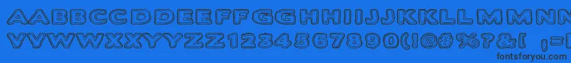 Bakesaurus Font – Black Fonts on Blue Background