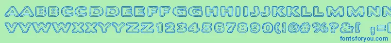 Bakesaurus Font – Blue Fonts on Green Background