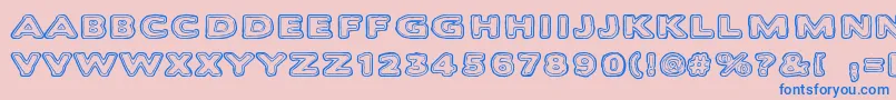 Bakesaurus Font – Blue Fonts on Pink Background