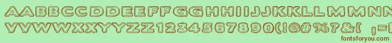 Bakesaurus Font – Brown Fonts on Green Background