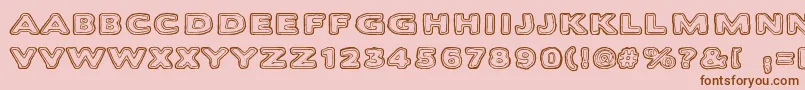 Bakesaurus Font – Brown Fonts on Pink Background