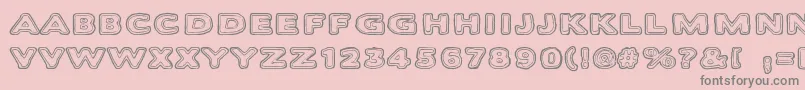 Bakesaurus-Schriftart – Graue Schriften auf rosa Hintergrund