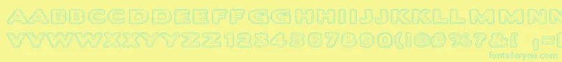 Bakesaurus Font – Green Fonts on Yellow Background