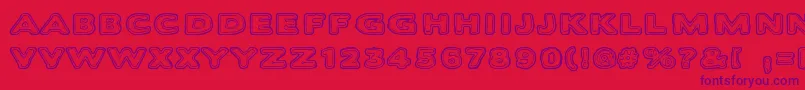 Bakesaurus Font – Purple Fonts on Red Background