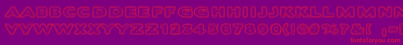 Bakesaurus Font – Red Fonts on Purple Background