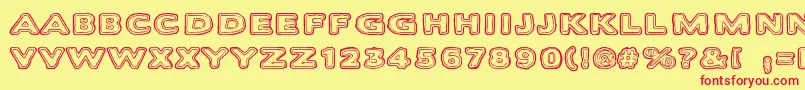 Bakesaurus Font – Red Fonts on Yellow Background