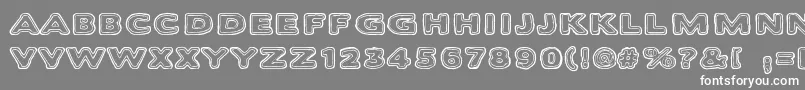 フォントBakesaurus – 灰色の背景に白い文字