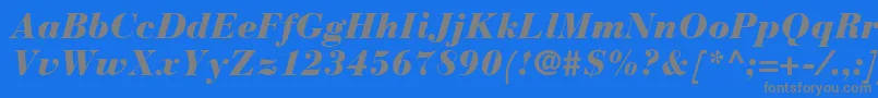 Подробнее о шрифте BauerBodoniBlackItalic Шрифт BauerBodoniBlackItalic – серые шрифты на синем фоне