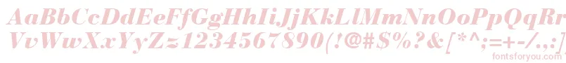 BauerBodoniBlackItalic-Schriftart – Rosa Schriften