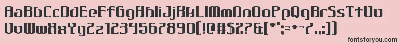 フォントGothiqua – ピンクの背景に黒い文字