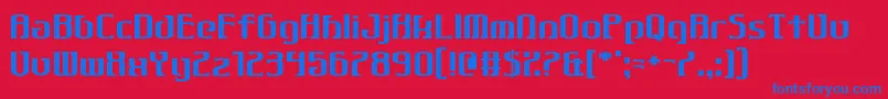 Gothiqua Font – Blue Fonts on Red Background