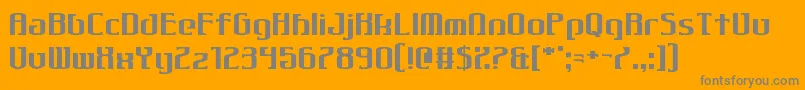 Gothiqua Font – Gray Fonts on Orange Background