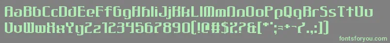 Gothiqua-fontti – vihreät fontit harmaalla taustalla