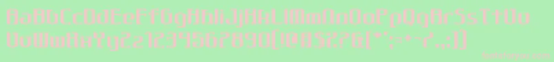 Czcionka Gothiqua – różowe czcionki na zielonym tle