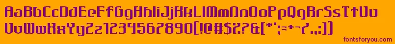 Gothiqua Font – Purple Fonts on Orange Background