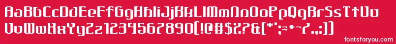 Gothiqua Font – White Fonts on Red Background