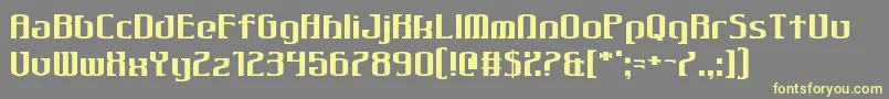 Gothiqua-fontti – keltaiset fontit harmaalla taustalla