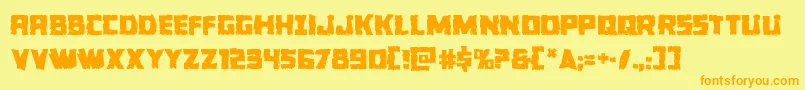 Colossusjag Font – Orange Fonts on Yellow Background