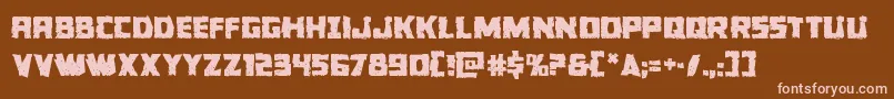 Colossusjag Font – Pink Fonts on Brown Background