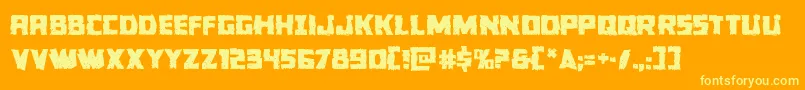 Colossusjag Font – Yellow Fonts on Orange Background