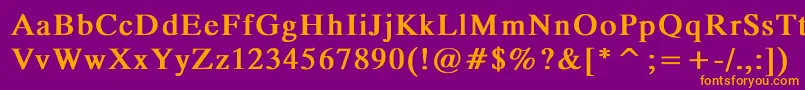 MicrotiempoNormalBold Font – Orange Fonts on Purple Background