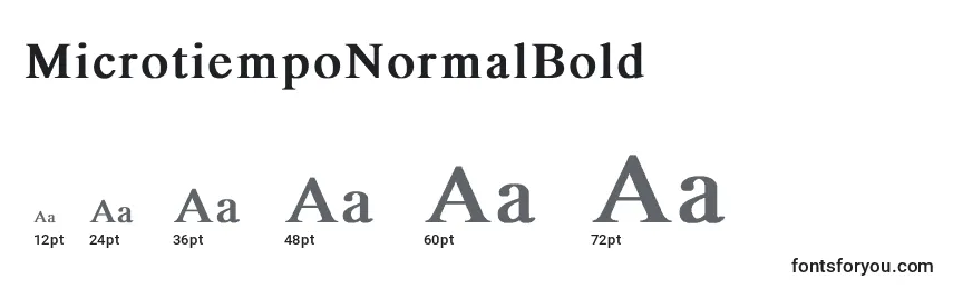 MicrotiempoNormalBold Font Sizes