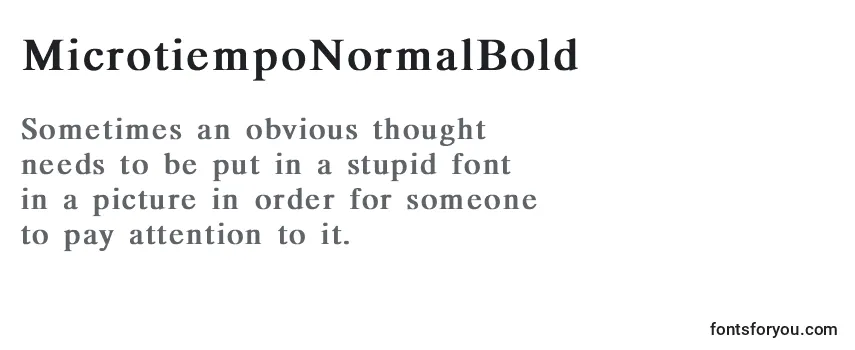 Review of the MicrotiempoNormalBold Font