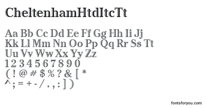 CheltenhamHtdItcTt-fontti – aakkoset, numerot, erikoismerkit