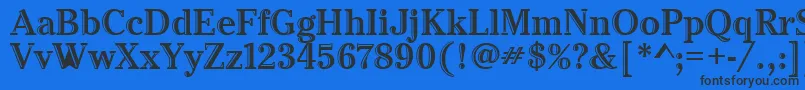 Шрифт CheltenhamHtdItcTt – чёрные шрифты на синем фоне