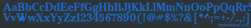CheltenhamHtdItcTt Font – Blue Fonts on Black Background