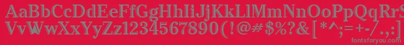 CheltenhamHtdItcTt Font – Gray Fonts on Red Background