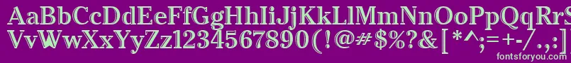 CheltenhamHtdItcTt Font – Green Fonts on Purple Background