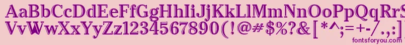 CheltenhamHtdItcTt Font – Purple Fonts on Pink Background