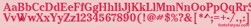 Шрифт CheltenhamHtdItcTt – красные шрифты на розовом фоне