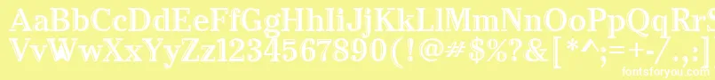 CheltenhamHtdItcTt Font – White Fonts on Yellow Background