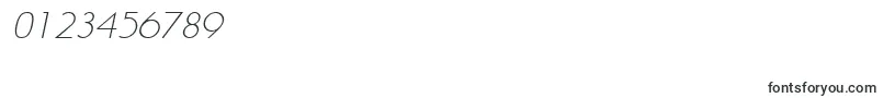 フォントLithelightItalic – 数字と数値のためのフォント